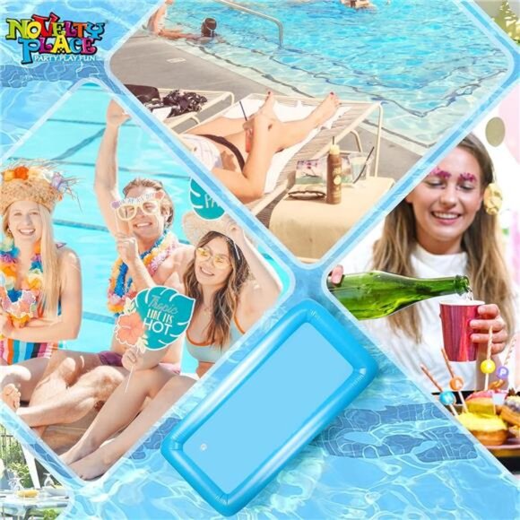 Inflatable Ice Serving Buffet Bar with Drain Plug - Blue Salad - Picture 3 of 5